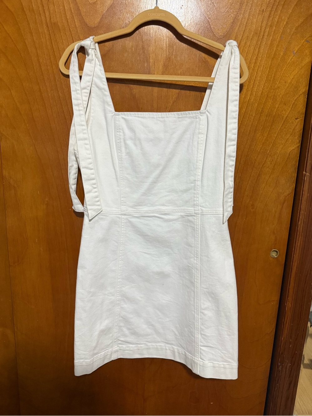 Alice + Olivia White Tie-Shoulder Mini Dress